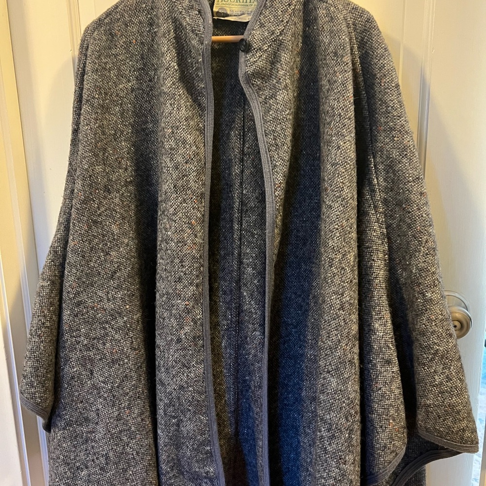 Gray Irish Wool Cape